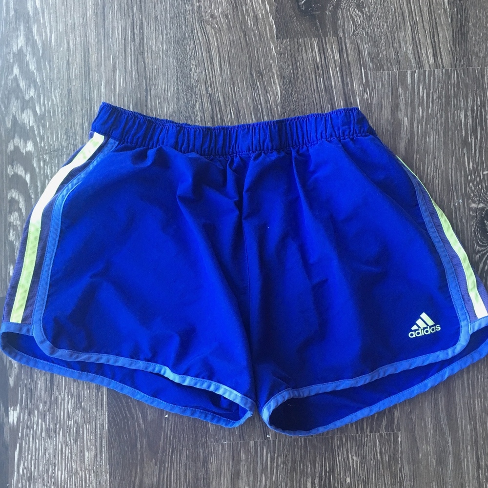 WOMEN'S BLUE/PURPLE ADIDAS SHORTS